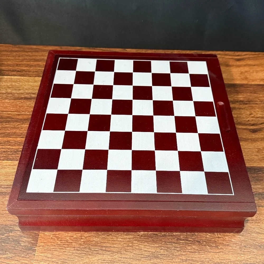 TRADITIONS 11 Game Set Distinctive Wood Cabinet